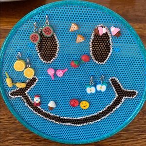 ❌❌SOLD❌❌  10 Pairs of Little Kid Earrings and Stand!